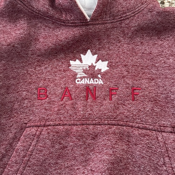 Canadá Athletics Banff Hoodie Sweatshirt Like New Size 2 Maroon - Picture 3 of 7